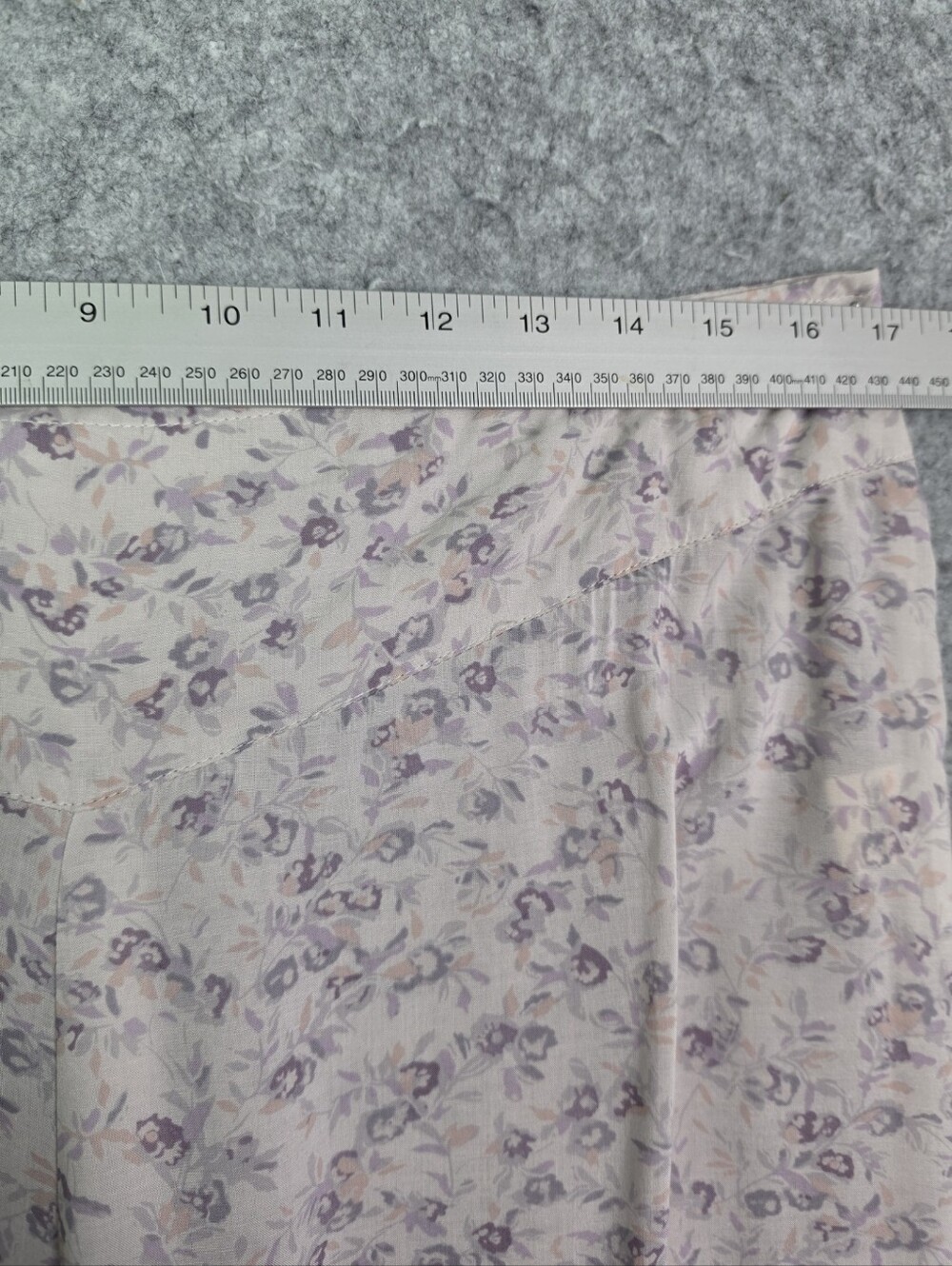 Free People Light Lilac Floral Extreme Wide-Leg Palazzo Pants Sz 12 - Picture 9 of 9